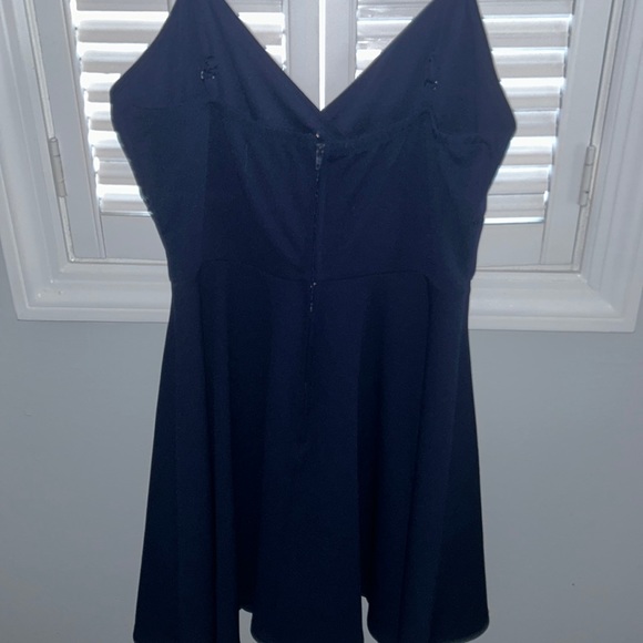 NAVY BLUE MINI DRESS - Picture 3 of 4